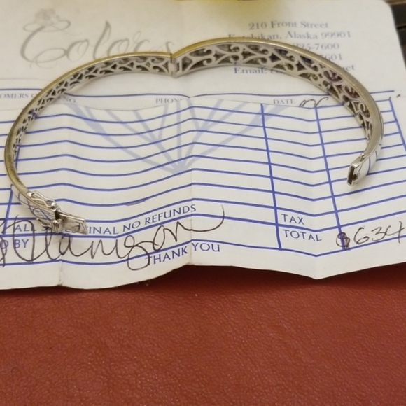 Multi Sapphire Bracelet Silver - Picture 4 of 5